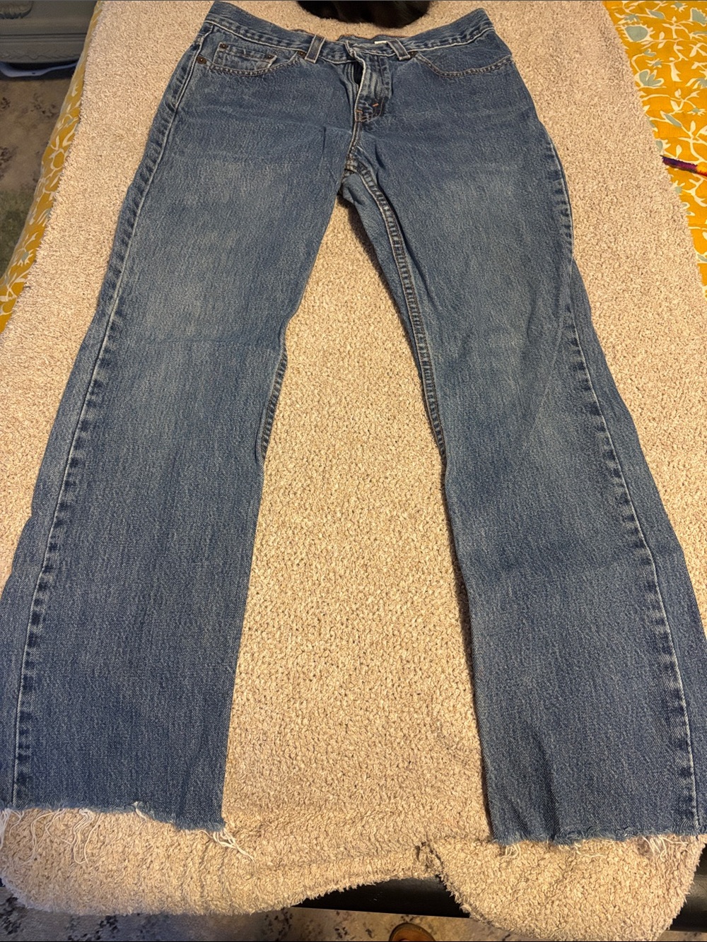 Vintage Levi’s 505 Slim Fit Junior Jeans Denim Cutoffs Frayed Retro Straight Leg